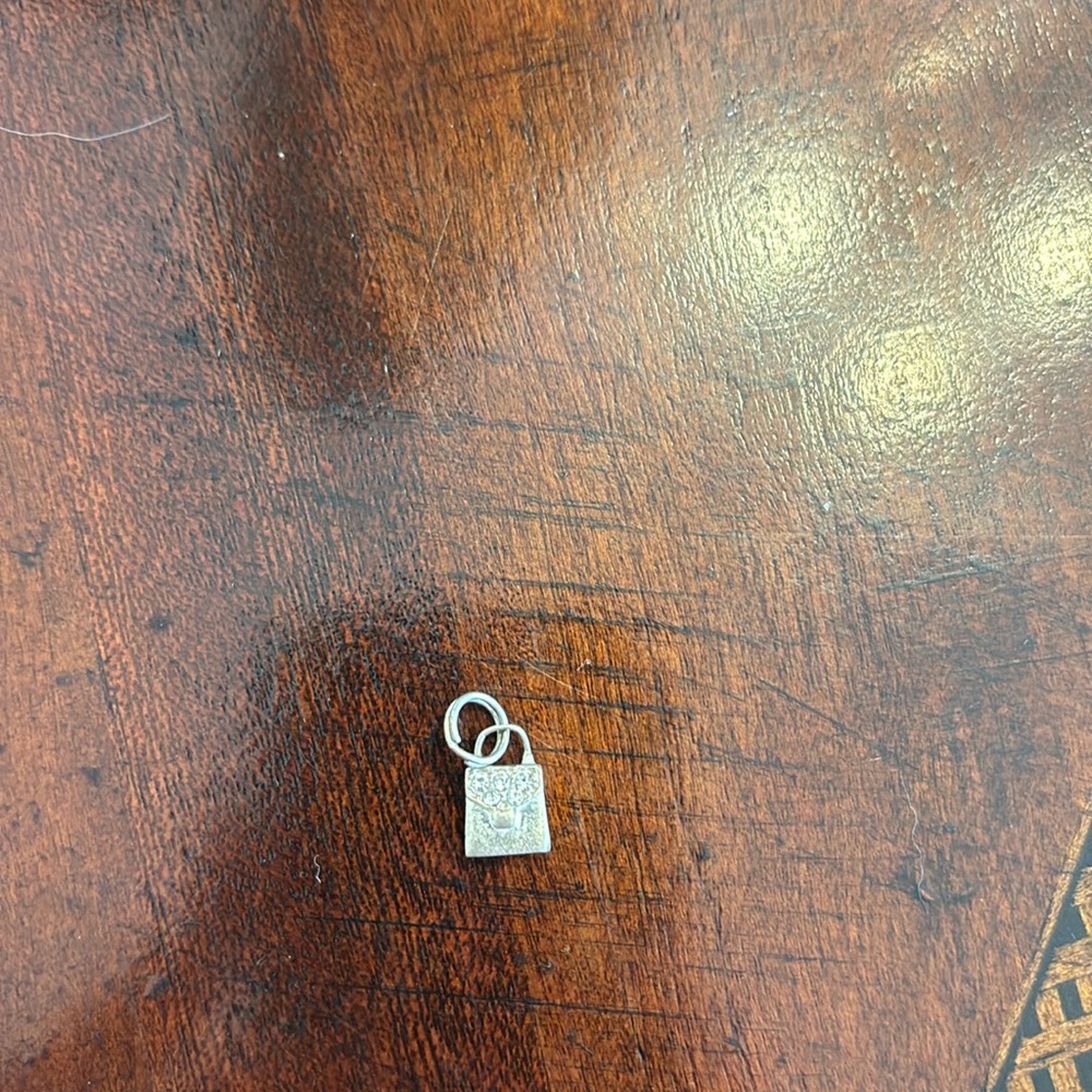 Sterling silver purse charm